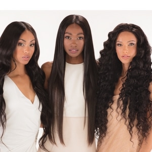 Mayvenn hair image of three women wearing long weave.