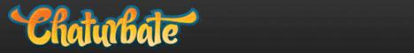 Chaturbate logo black background, orange and blue font, animated gif