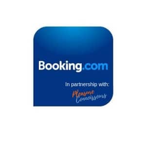 Booking.com logo, blue background