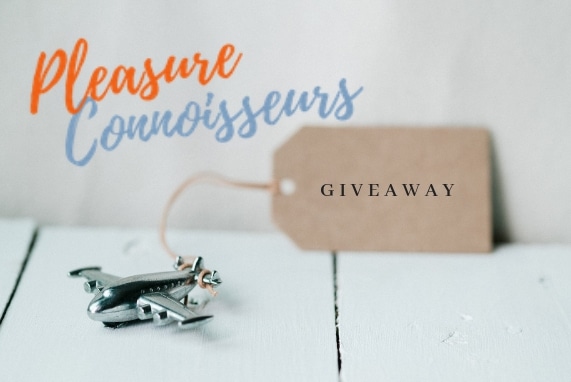 Giveaways category, white backfround, white table with a toy airplane and price tag