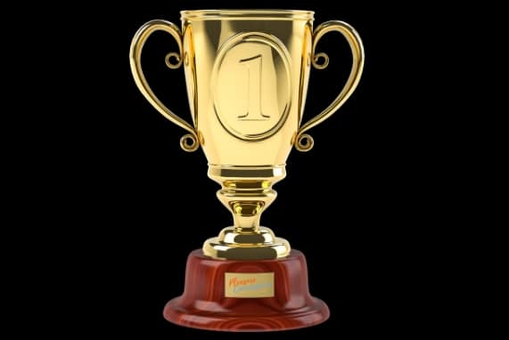 We-Vibe Giveaway, black background, trophy